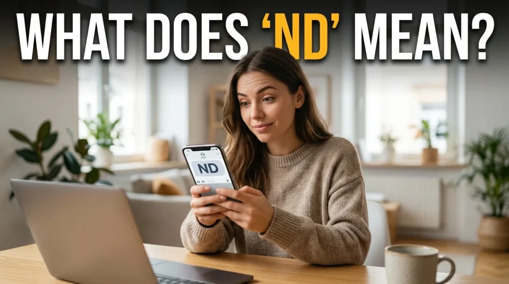 What Does "ND" Mean?