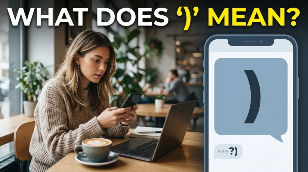 What Does ")" Mean?